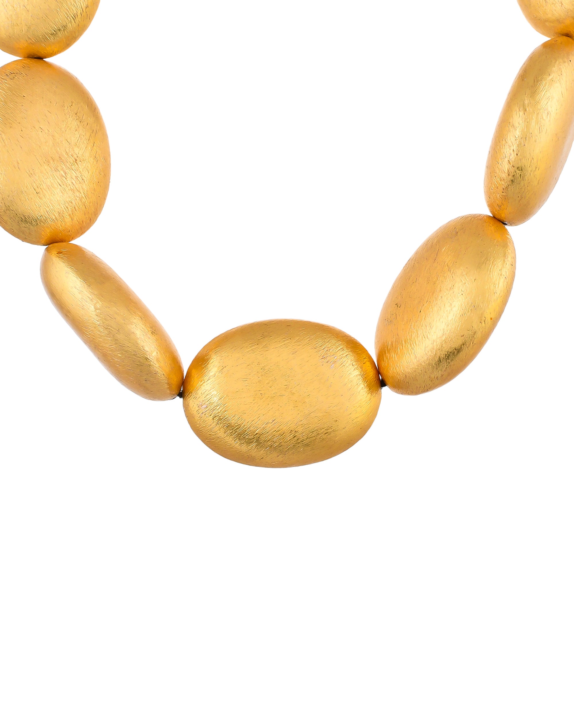 GEOMETRIC OVAL GOLD NECKLACE